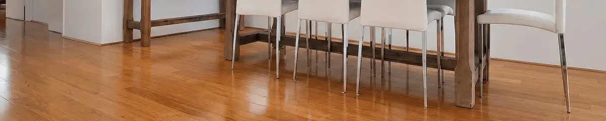 Professionally installed and refinished bamboo flooring in a residential home, showcasing smooth finish and natural wood tones in West Palm Beach, FL
