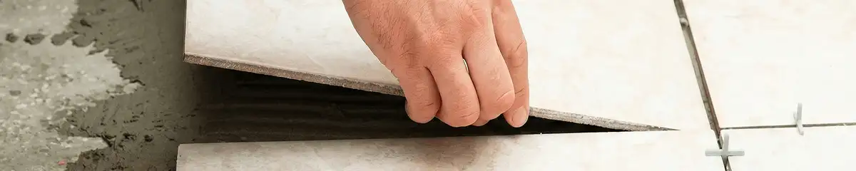 Professional installing ceramic tile floors in West Palm Beach, FL
